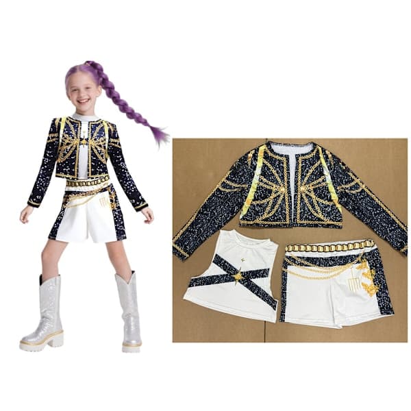 Demon Hunter K-Pop Kostym 2025 – Guld Demon Hunter K-Pop Kostym 2025 – Guld